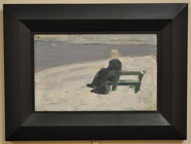 Frau in einer Winterlandschaft - Franz Marc