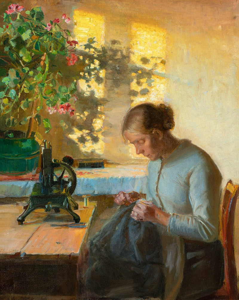 Näherin und Fischerfrau - Anna Ancher