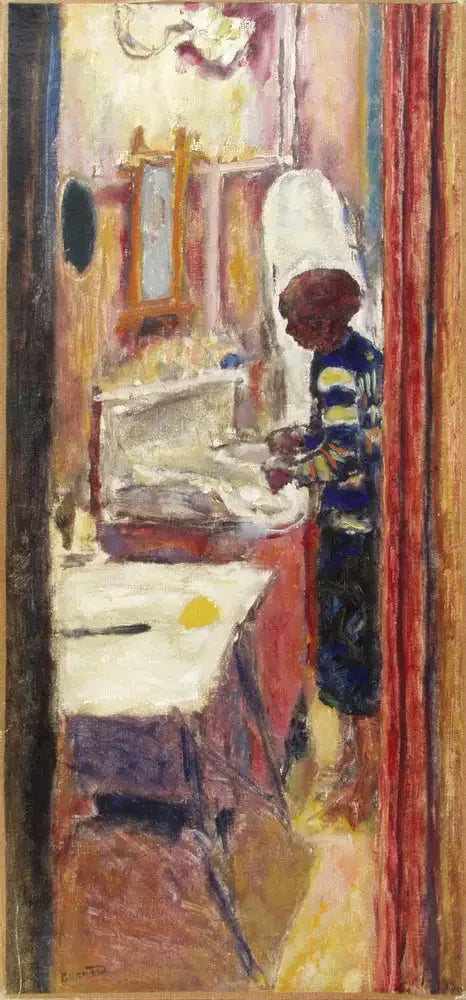 Frau stehend in einem Innenraum - Pierre Bonnard