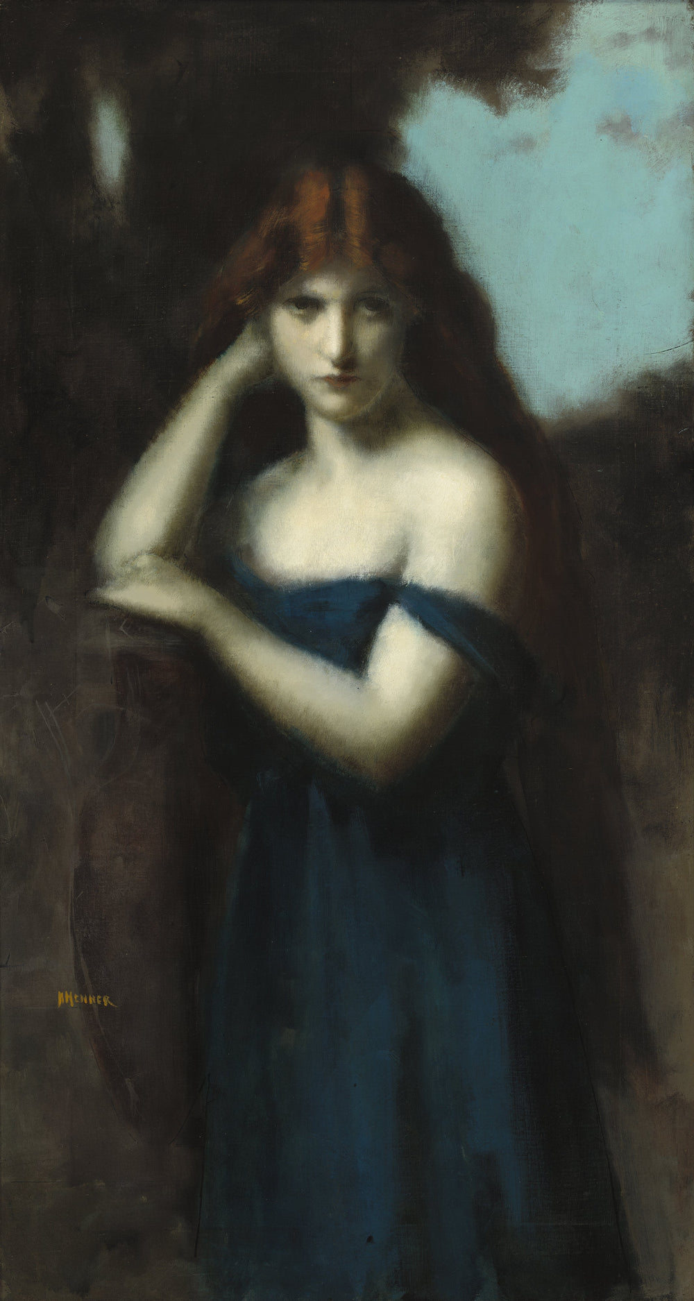 Femme debout - Jean-Jacques Henner image 1 reproduction de peinture à l’huile