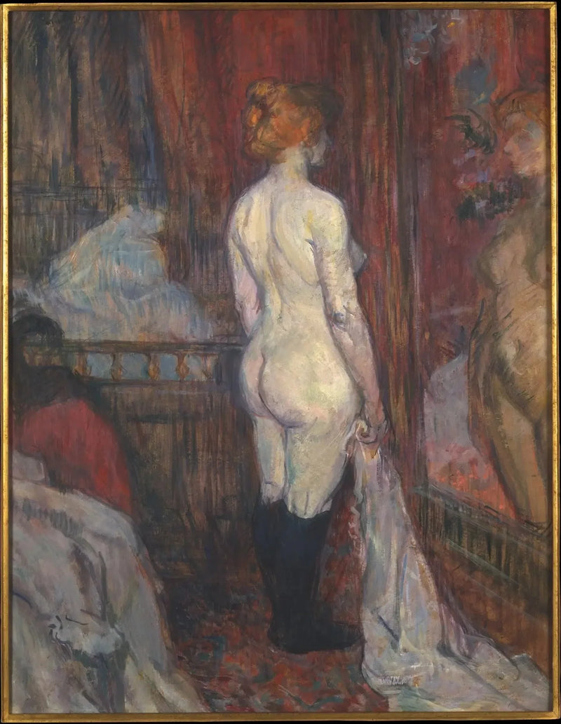 Frau vor einem Spiegel - Henri de Toulouse-Lautrec
