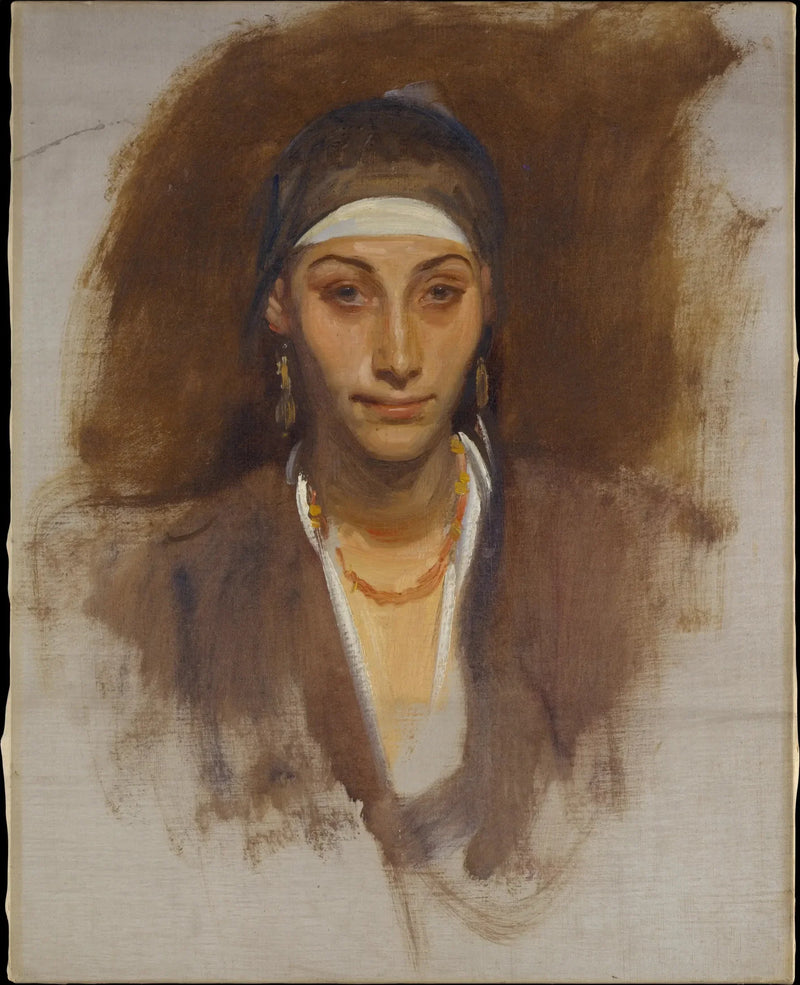Ägyptische Frau mit Ohrringen - John Singer Sargent