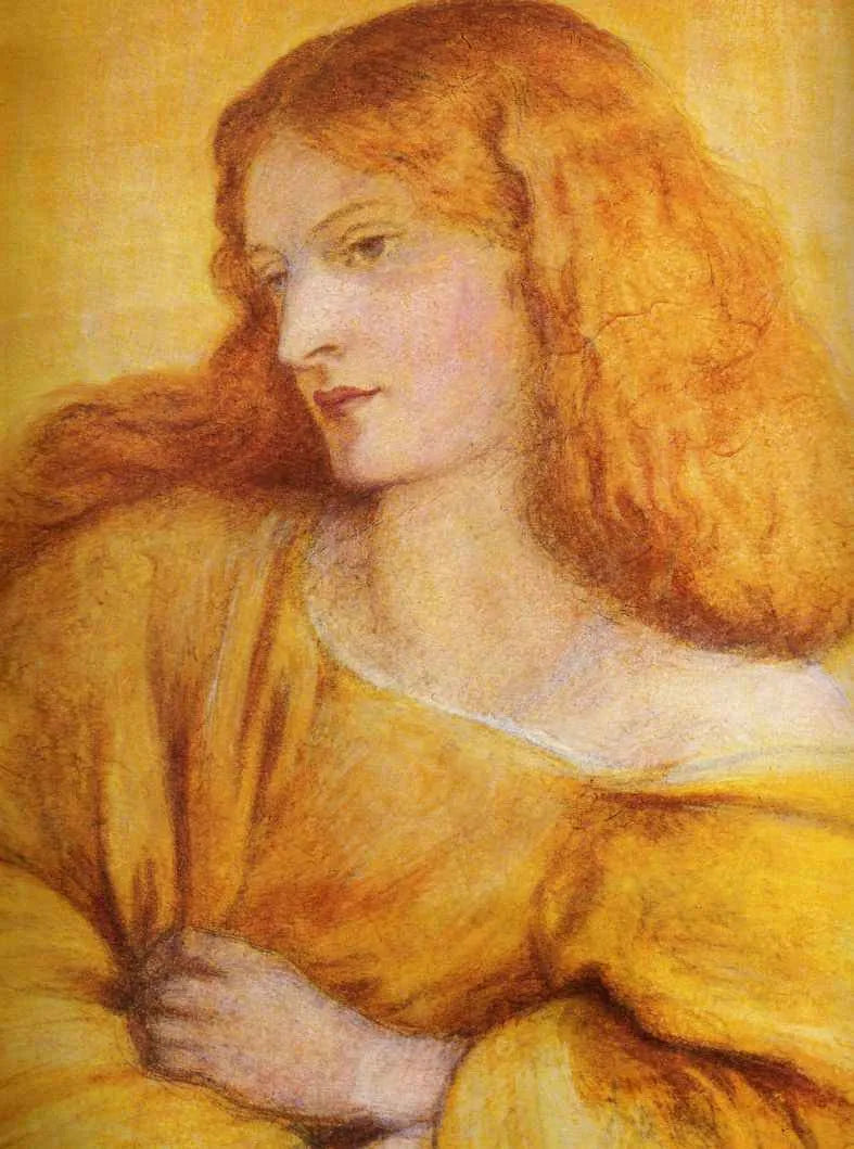 Frau in Gelb - Dante Gabriel Rossetti