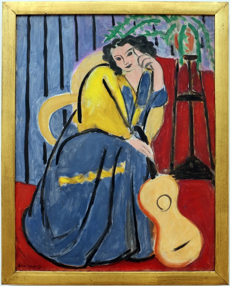 Frau in Gelb und Blau mit der Gitarre - Henri Matisse