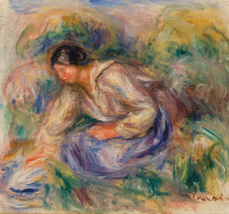 Frau im blauen Rock - Pierre-Auguste Renoir