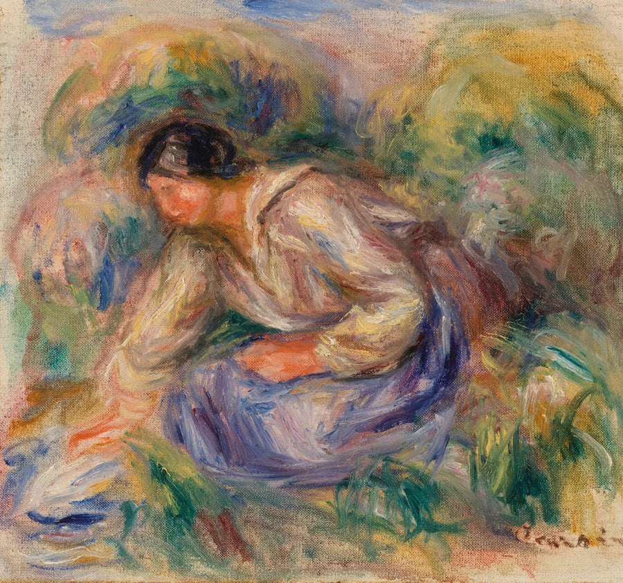 Frau im blauen Rock - Pierre-Auguste Renoir
