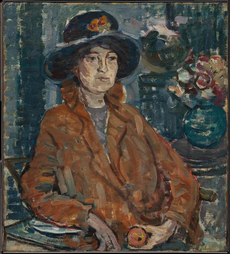 Frau im braunen Mantel - Maurice Prendergast