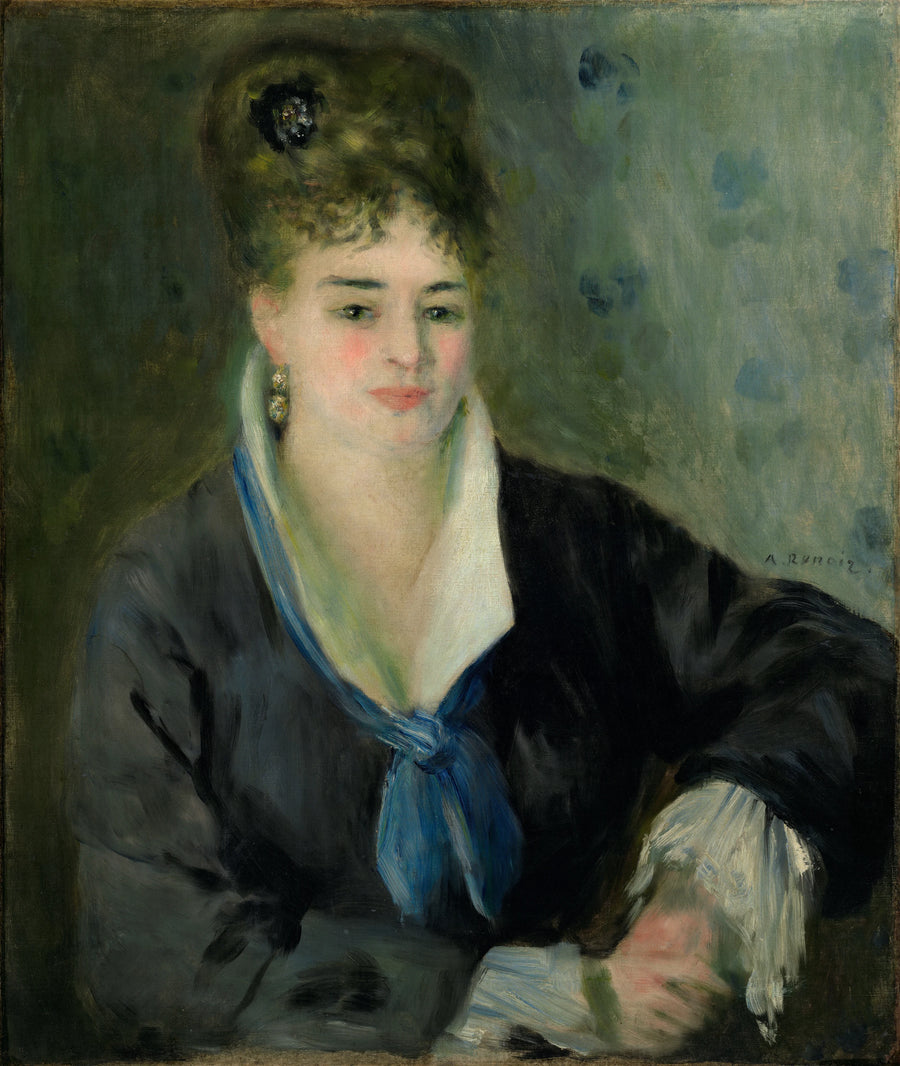 Porträt einer Frau in Schwarz - Pierre-Auguste Renoir