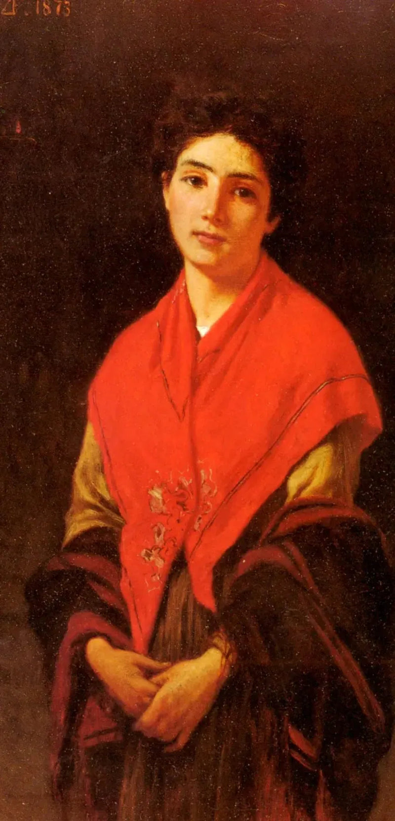 Frau in Rot - Federico Zandomeneghi