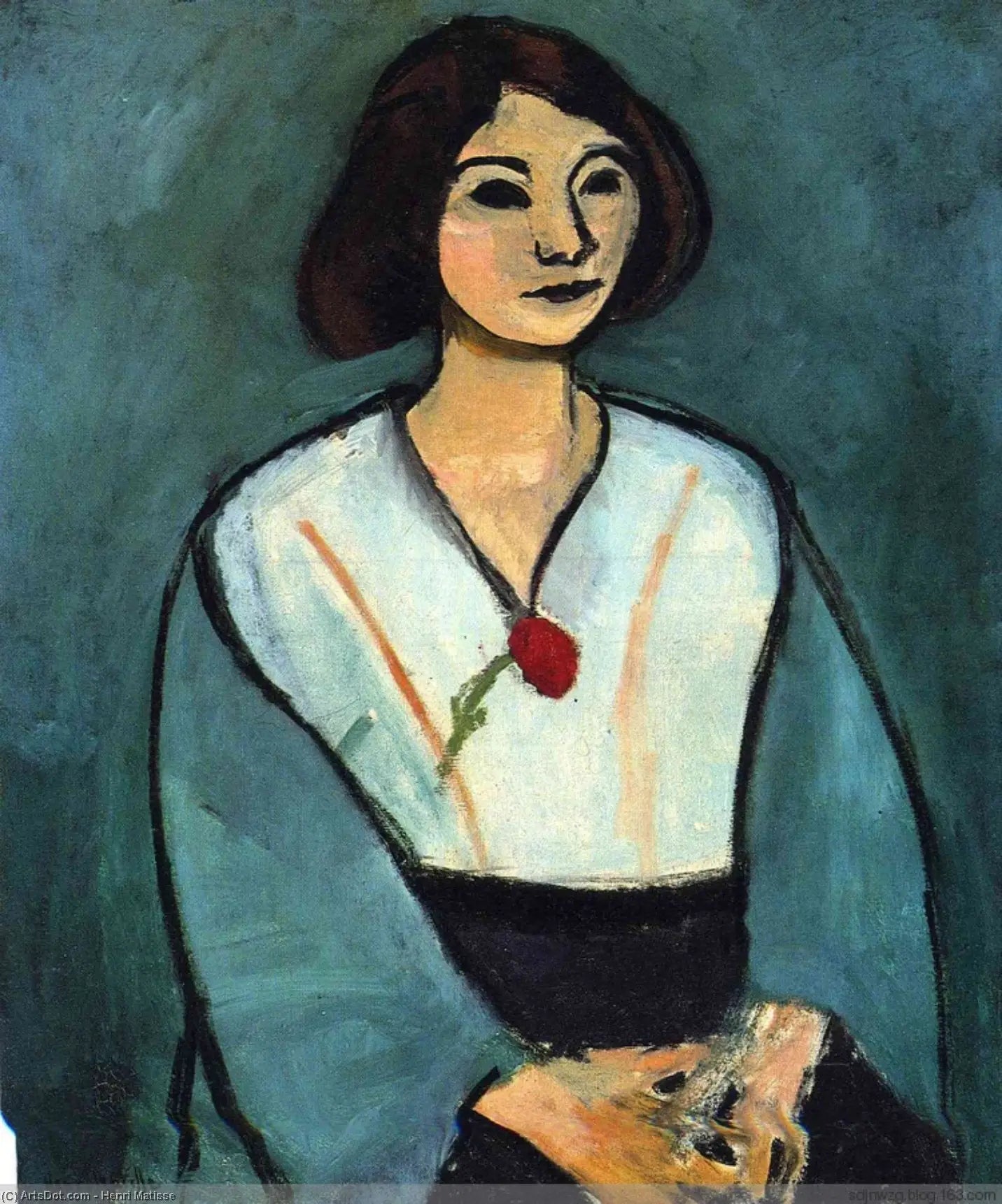 Reproduction du tableau « Femme en vert - Henri Matisse » par Alpha Reproduction en peinture à l’huile