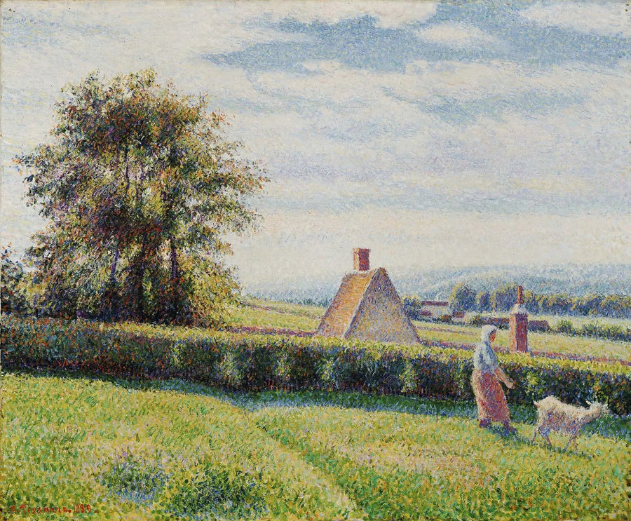Frau und Ziege in Éragny - Camille Pissarro