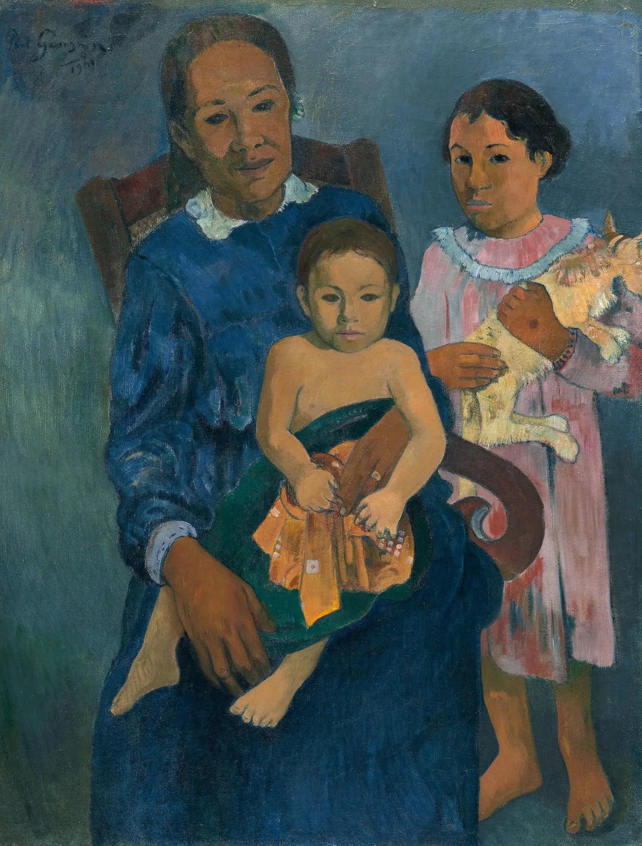 Frau und zwei Kinder - Paul Gauguin