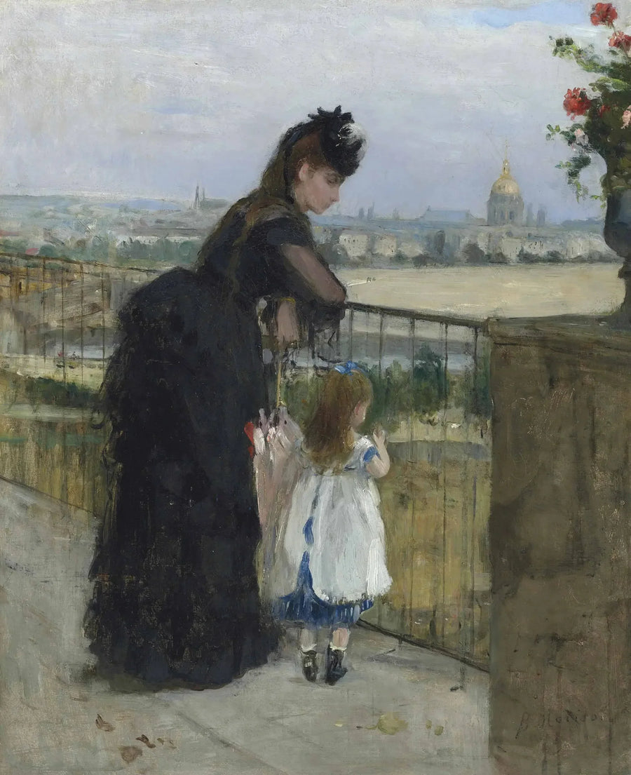 Frau und Kind auf dem Balkon - Berthe Morisot
