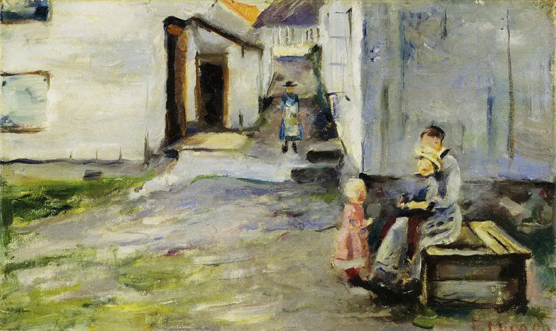 Frau und Kinder in Arendal - Edvard Munch