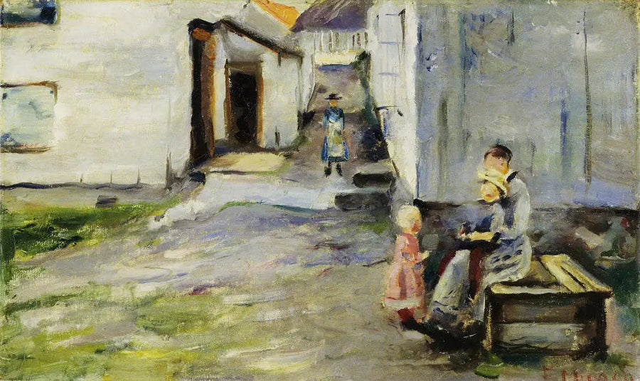 Frau und Kinder in Arendal - Edvard Munch