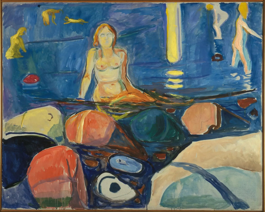 Frau und Kinder beim Baden - Edvard Munch