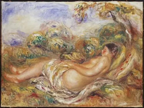 Frau liegend auf dem Land - Pierre-Auguste Renoir