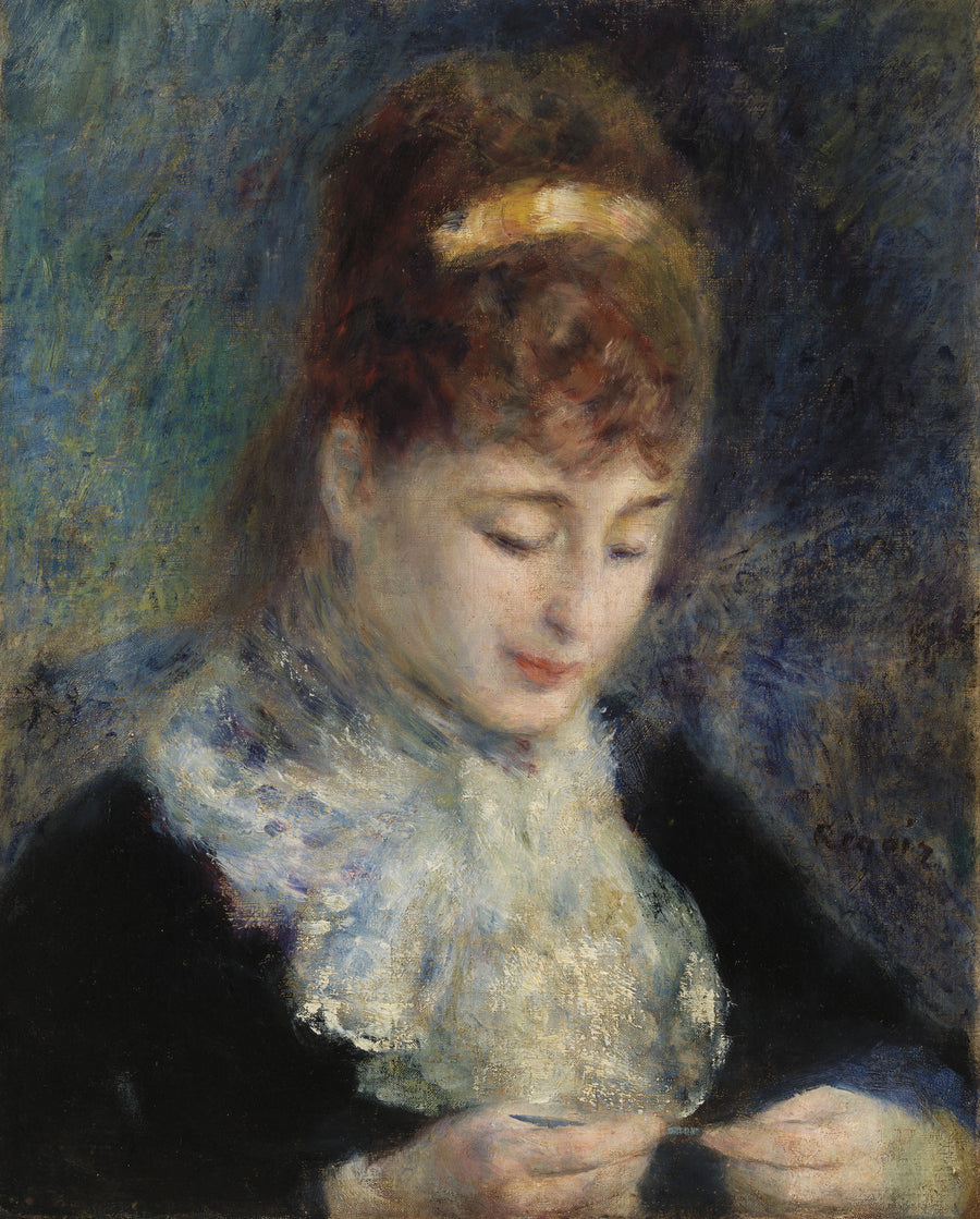 Frau beim Häkeln - Pierre-Auguste Renoir