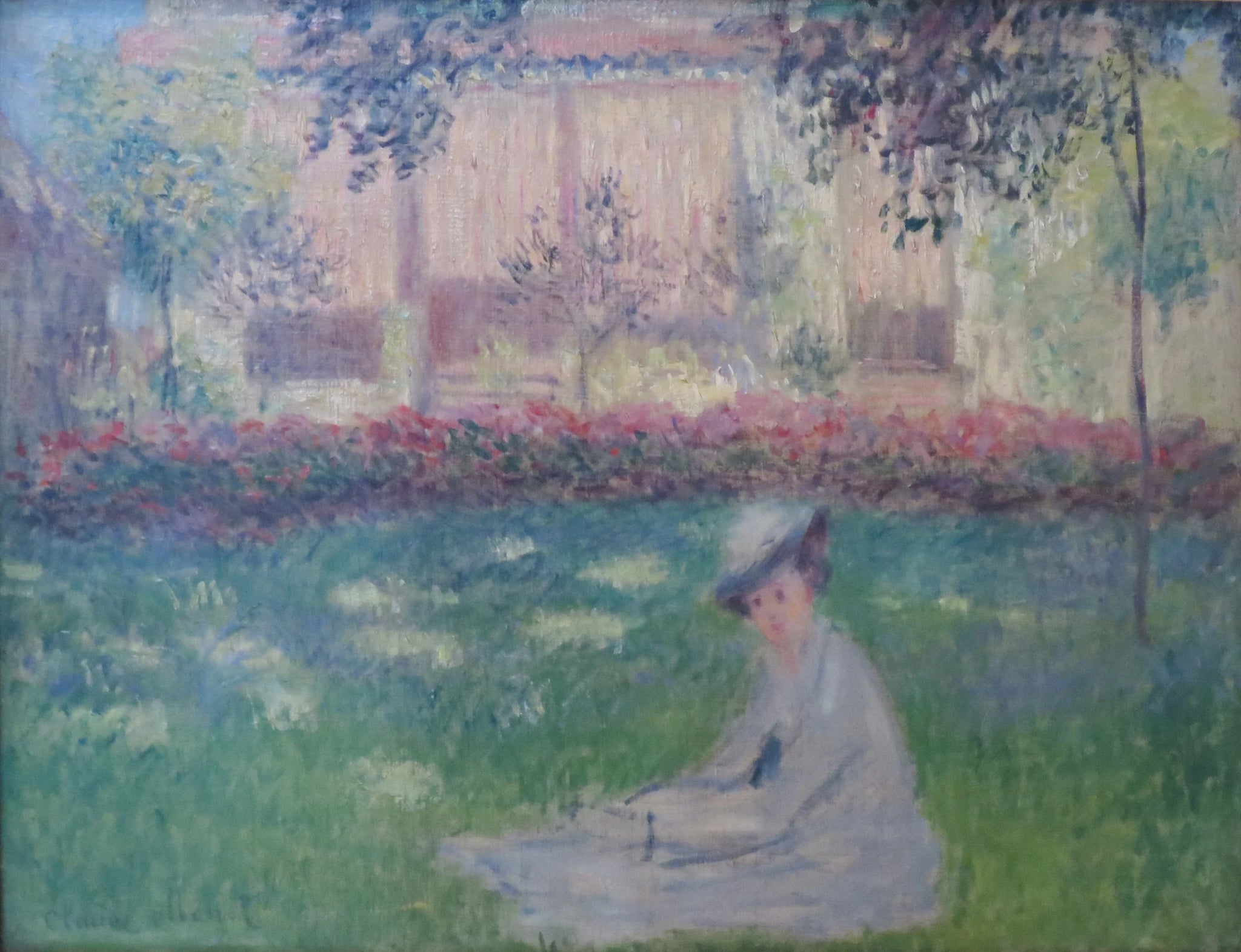Femme assise dans le jardin W407 par Claude Monet, 1876, musée de l’Ermitage