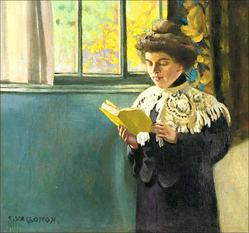 Frau liest am Fenster - Félix Vallotton