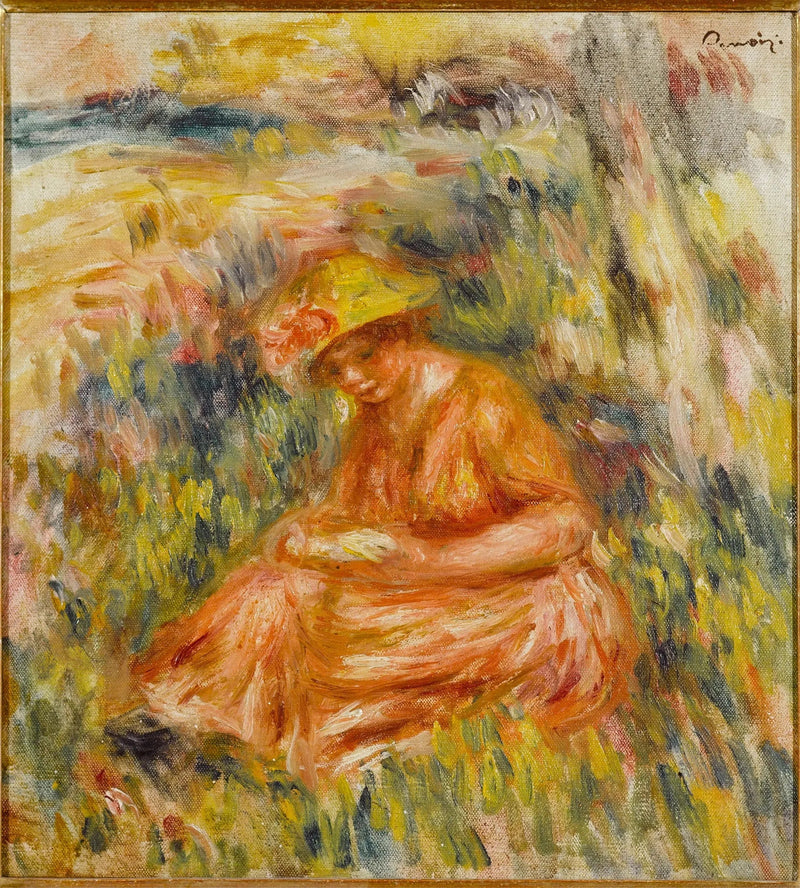 Frau, die in einer Landschaft liest - Pierre-Auguste Renoir