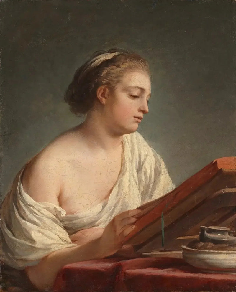 Frau liest - Nicolas-Bernard Lepicié