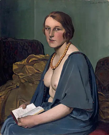 Frau liest nackt - Félix Vallotton