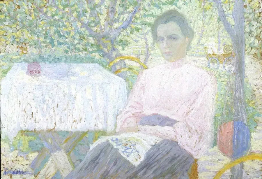 Frau liest eine Zeitung - Kazimir Malevich