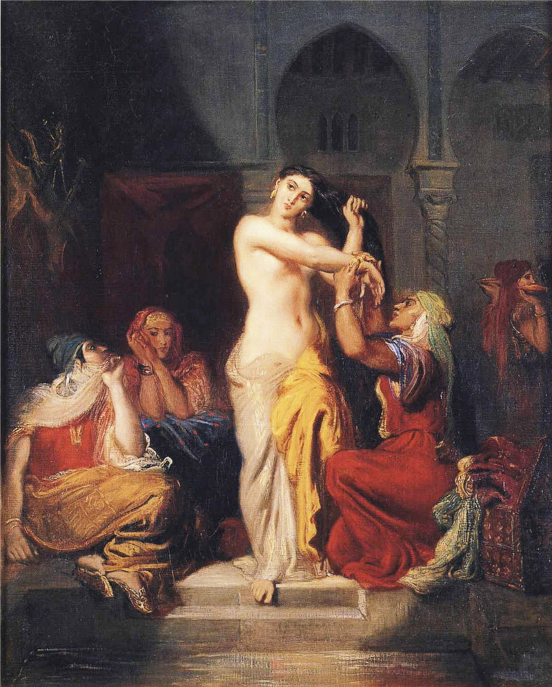 Maurefrau, die aus dem Bad kommt - Théodore Chassériau