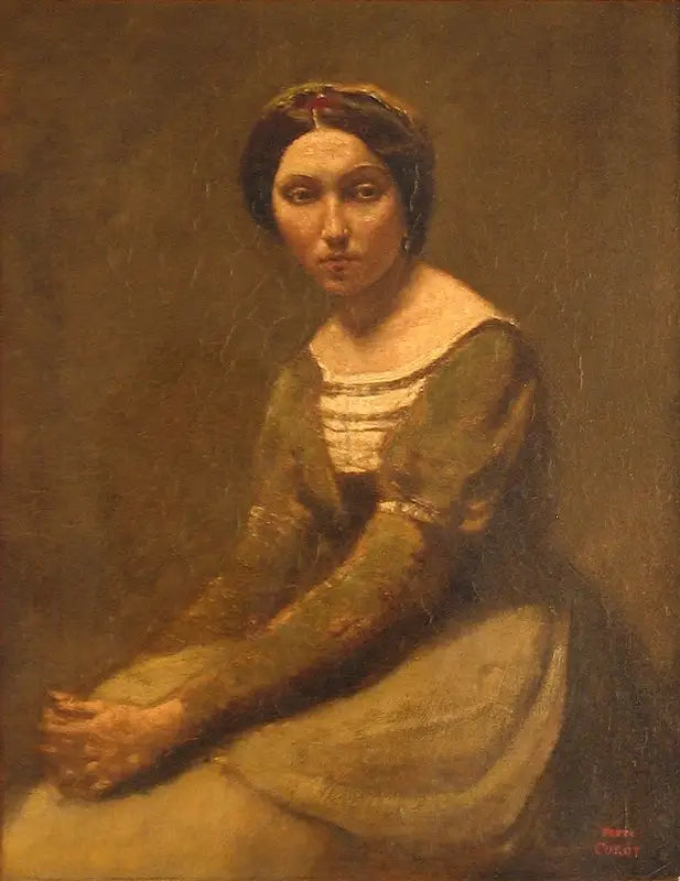 Frau meditierend - Jean-Baptiste Camille Corot