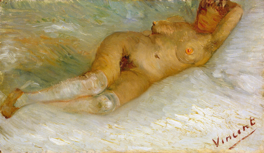 Nackte Frau liegend, von hinten gesehen - Vincent van Gogh