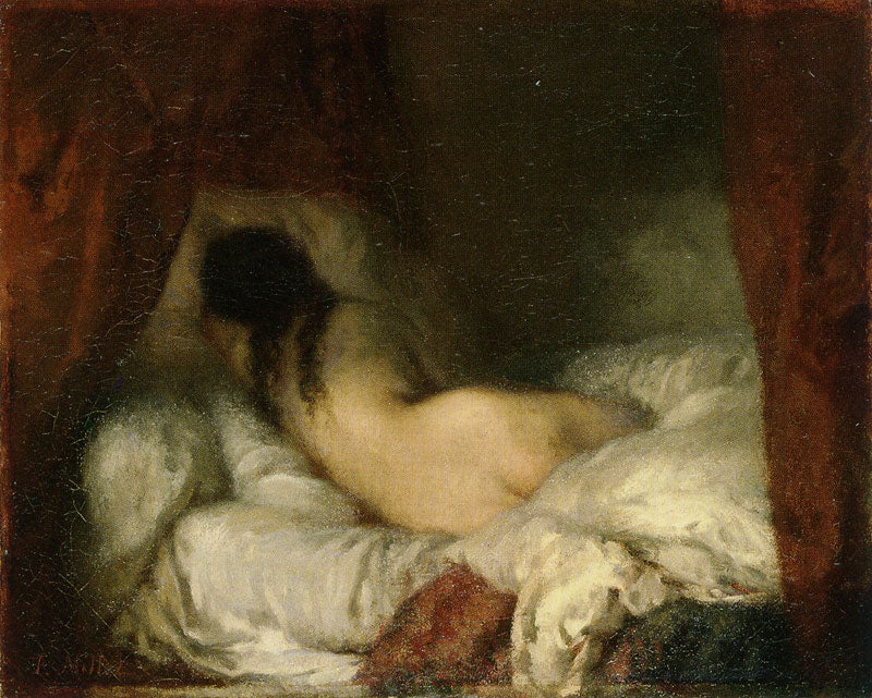Nackte liegende Frau - Jean-François Millet