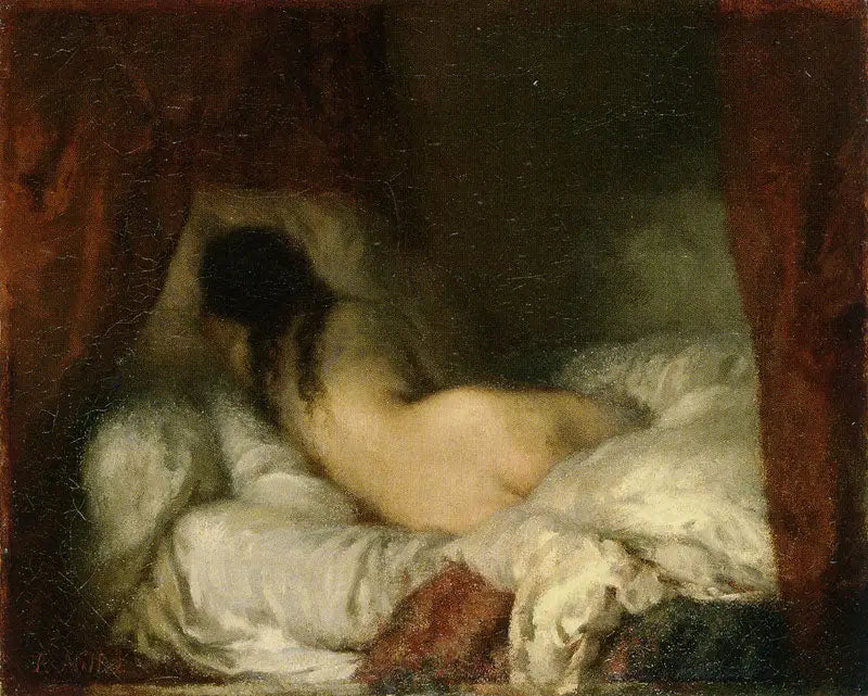 Nackte liegende Frau - Jean-François Millet