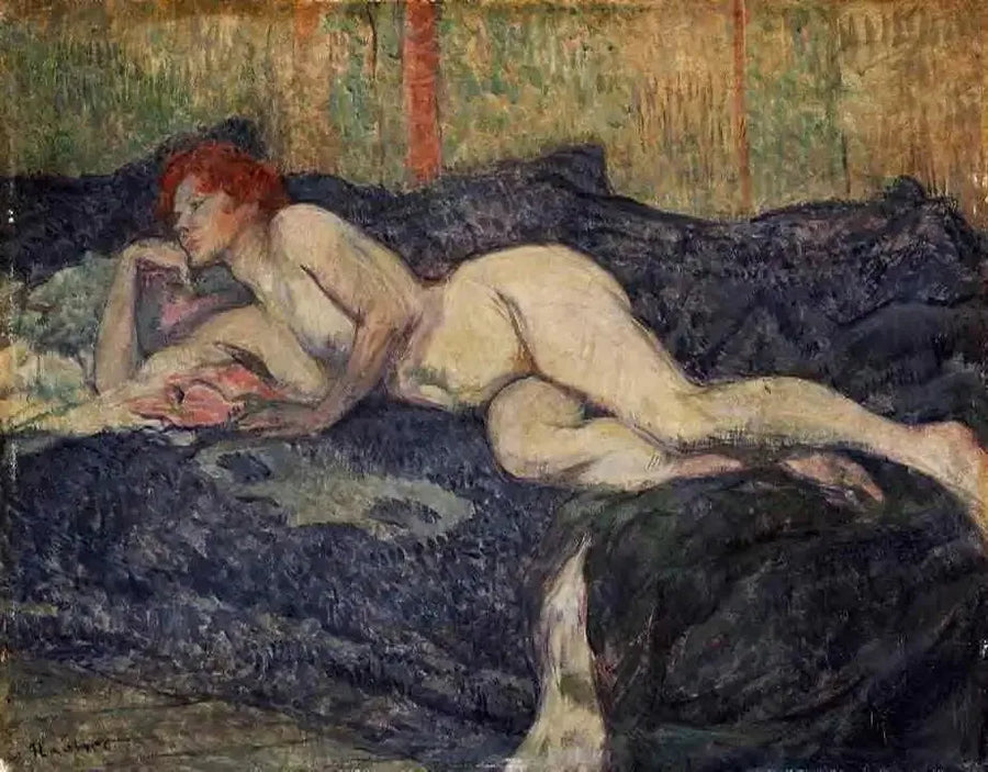Nackte Frau, die auf einem Sofa liegt - Henri de Toulouse-Lautrec