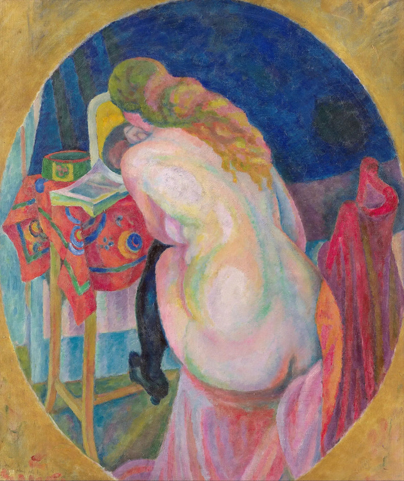 Nackte Frau beim Lesen - Robert Delaunay