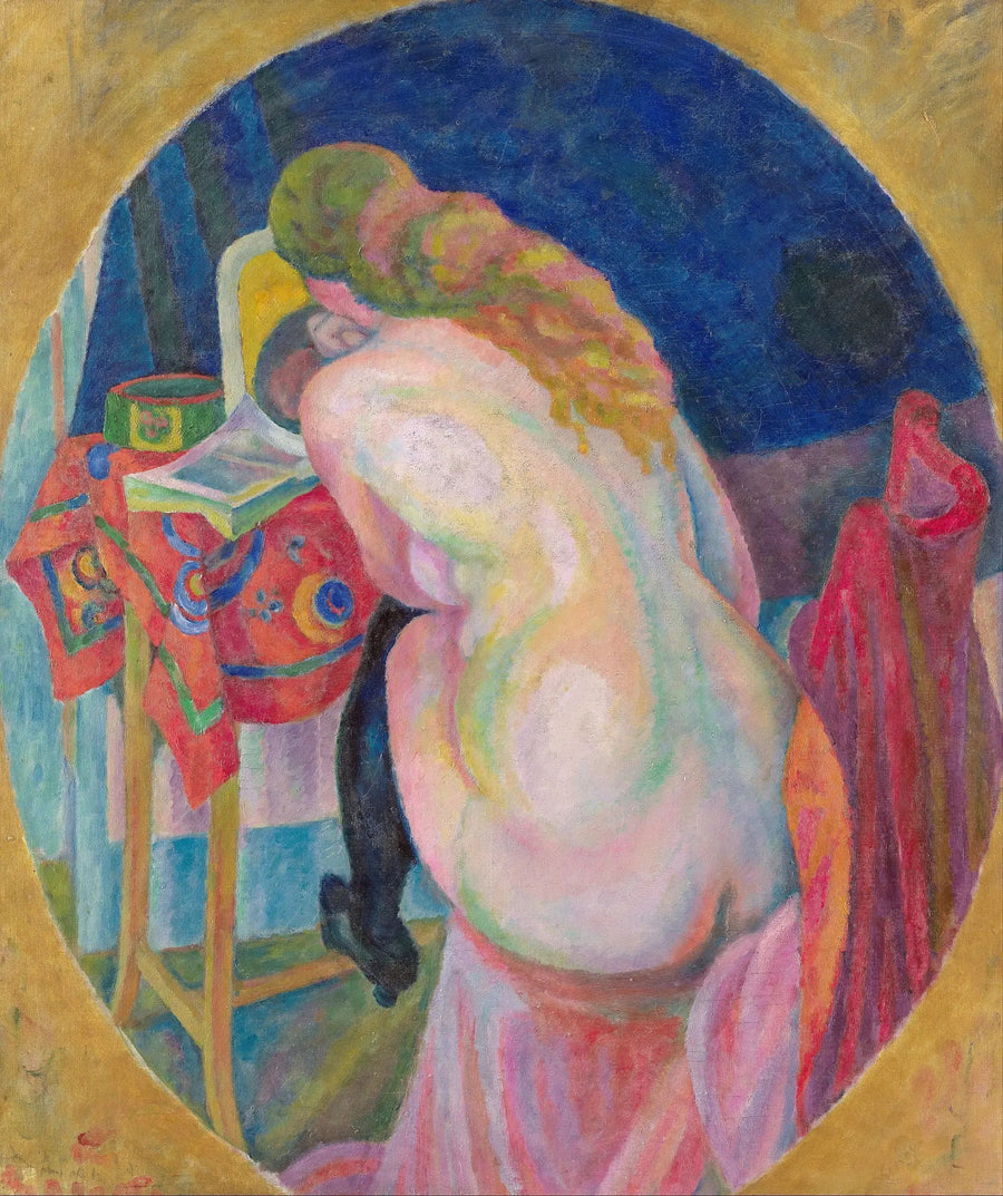Nackte Frau beim Lesen - Robert Delaunay