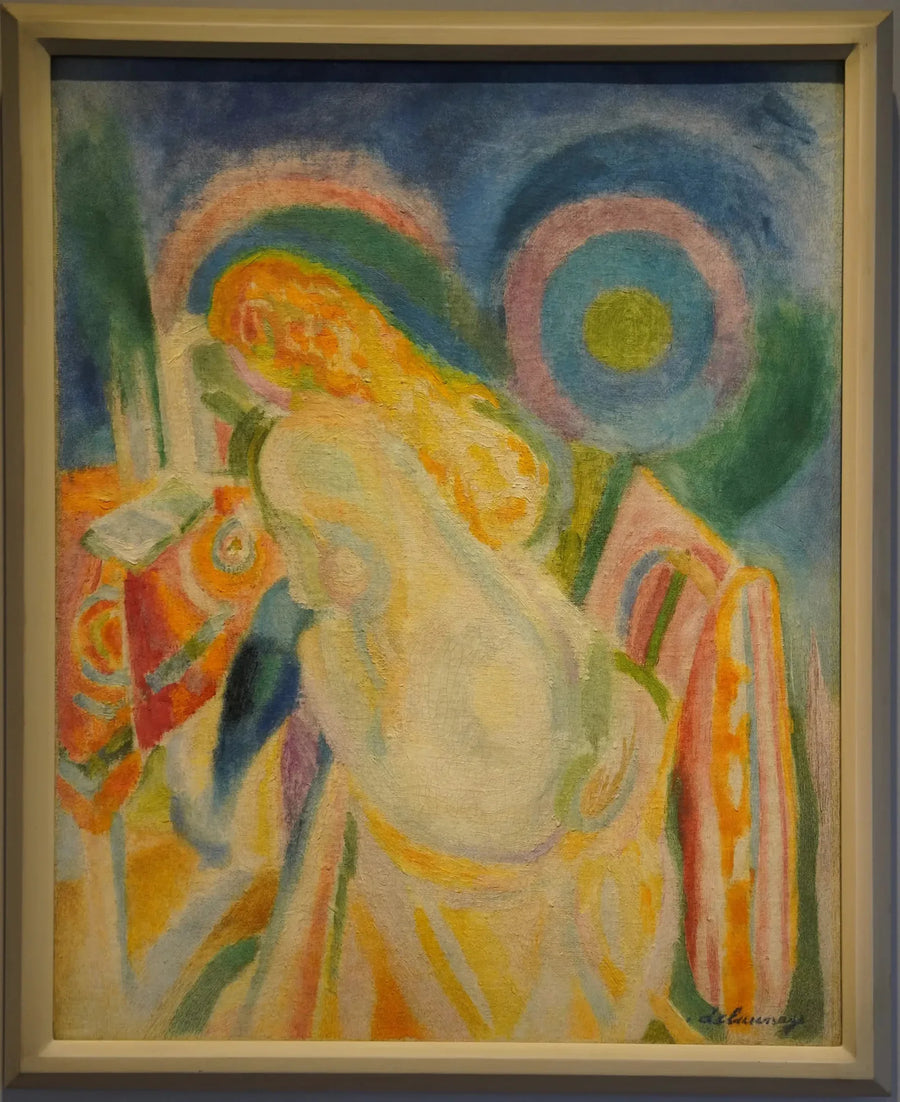 Nackte Frau beim Lesen - Robert Delaunay