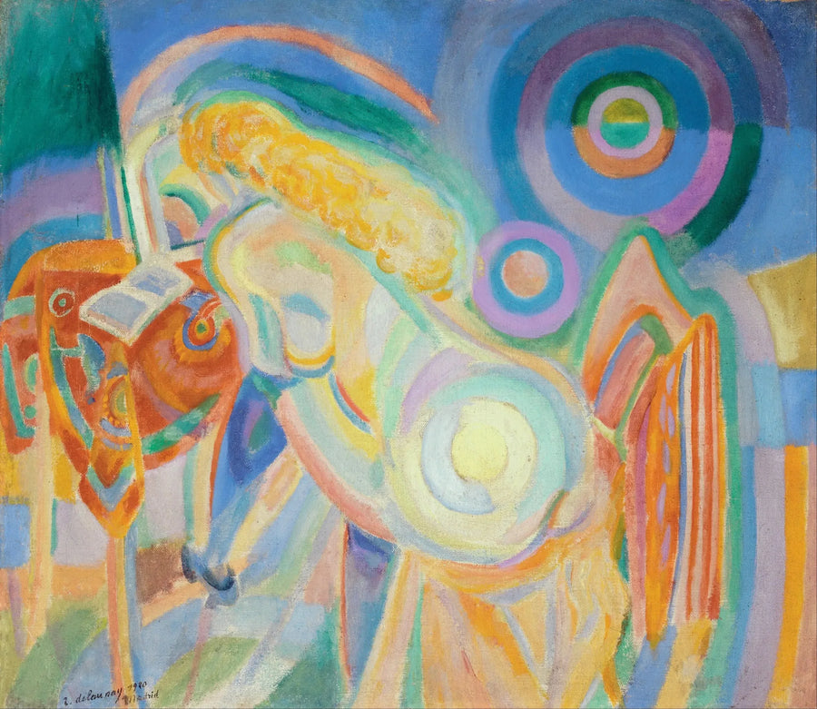Nackte Frau beim Lesen - Robert Delaunay