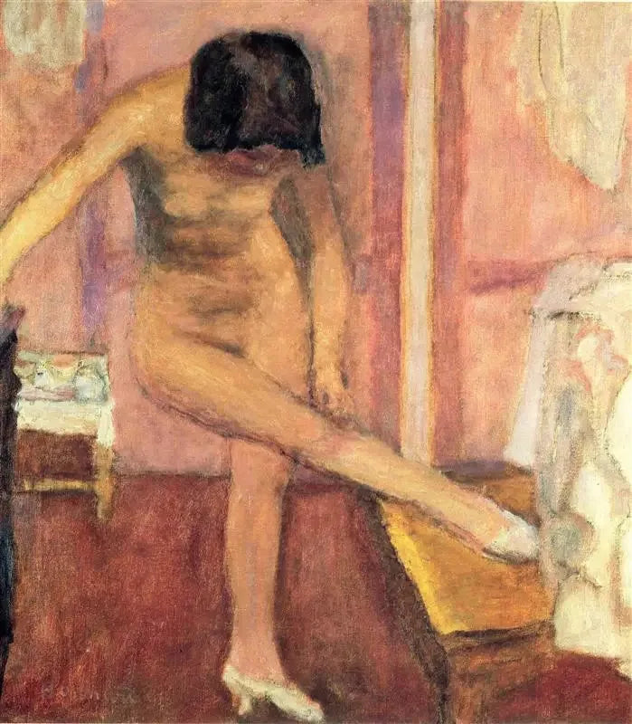Nackte Frau, die sich bückt - Pierre Bonnard