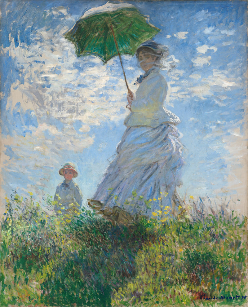 Die Frau mit dem Sonnenschirm - Madame Monet und ihr Sohn - Claude Monet