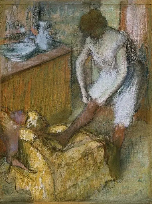 Frau mit Socken - Edgar Degas