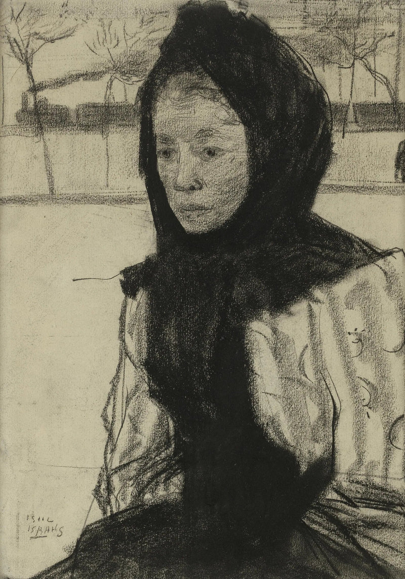 Frau mit Kopftuch – Isaac Israel