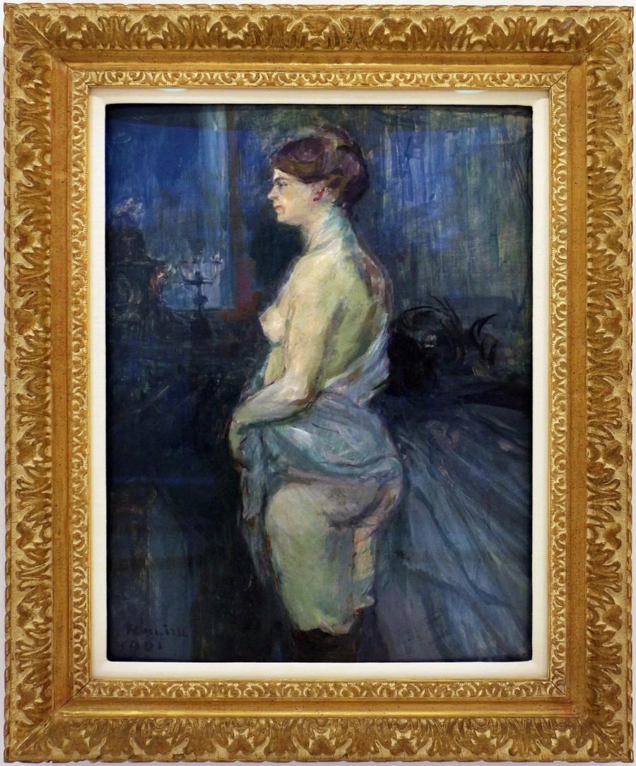 Frau, die ihr Hemd hochkrempelt - Henri de Toulouse-Lautrec