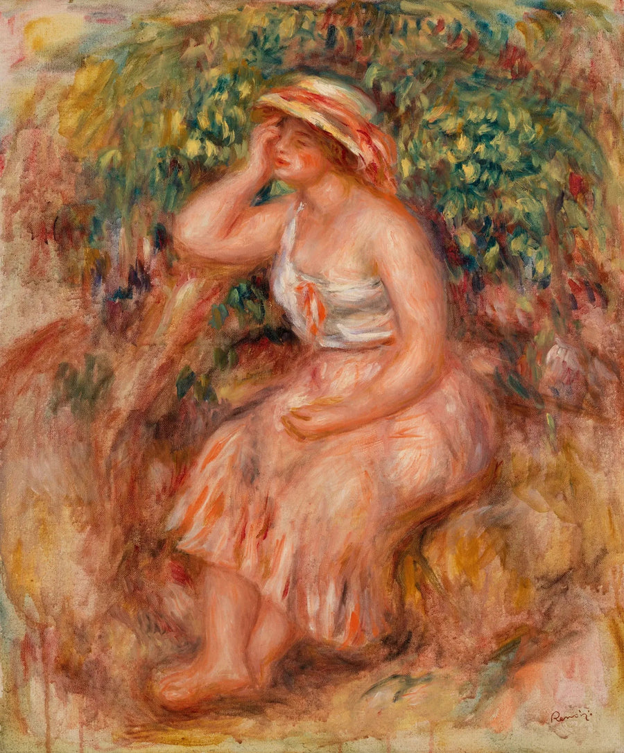Träumende Frau (Träumerin) - Pierre-Auguste Renoir