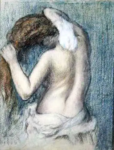 Frau, die sich nach dem Bad abtrocknet - Edgar Degas