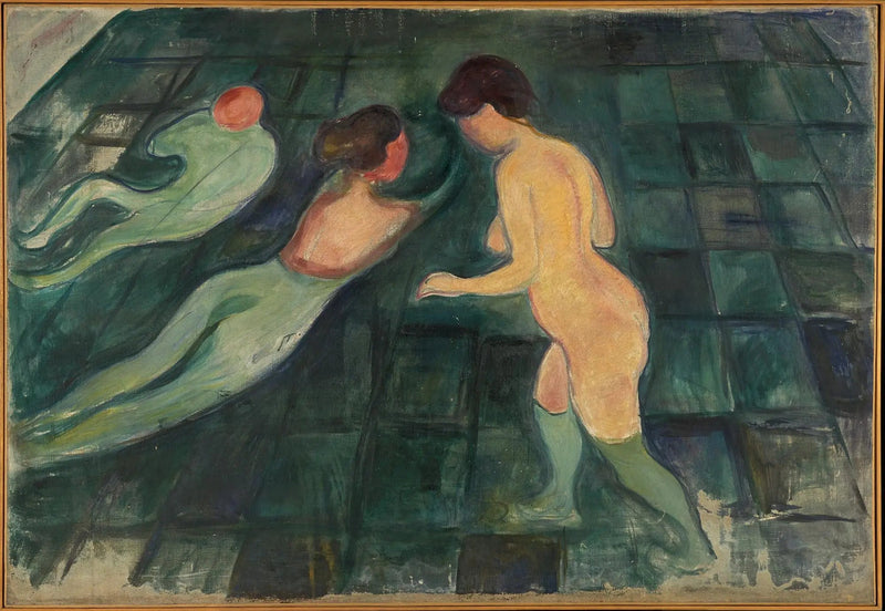 Frau beim Baden - Edvard Munch