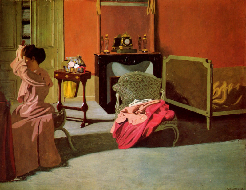 Frau frisiert sich - Félix Vallotton