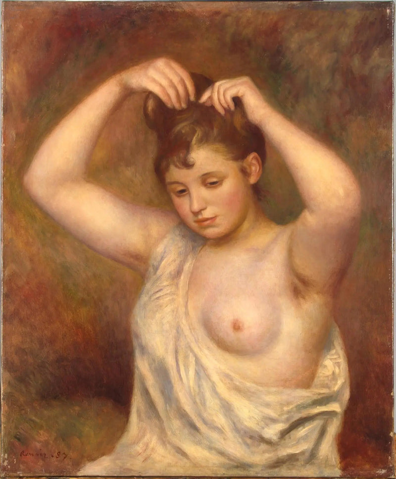 Frau beim Frisieren - Pierre-Auguste Renoir