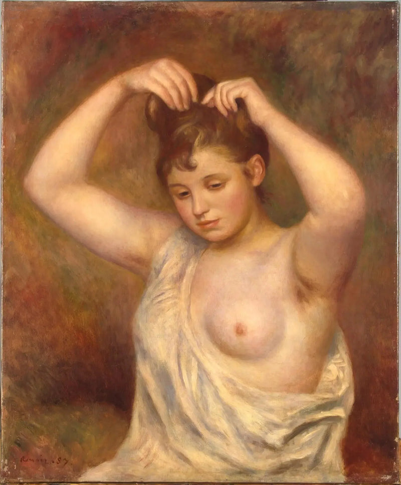 Frau beim Frisieren - Pierre-Auguste Renoir