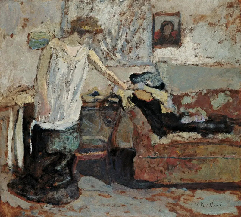 Frau zieht sich aus - Édouard Vuillard
